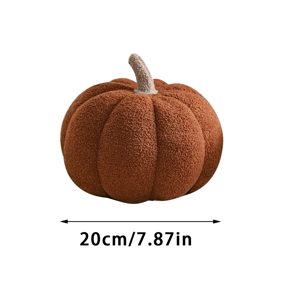 Gối Bông Bằng Cotton Lông Cừu PP Hình Quả Bí Ngô Trang Trí Halloween