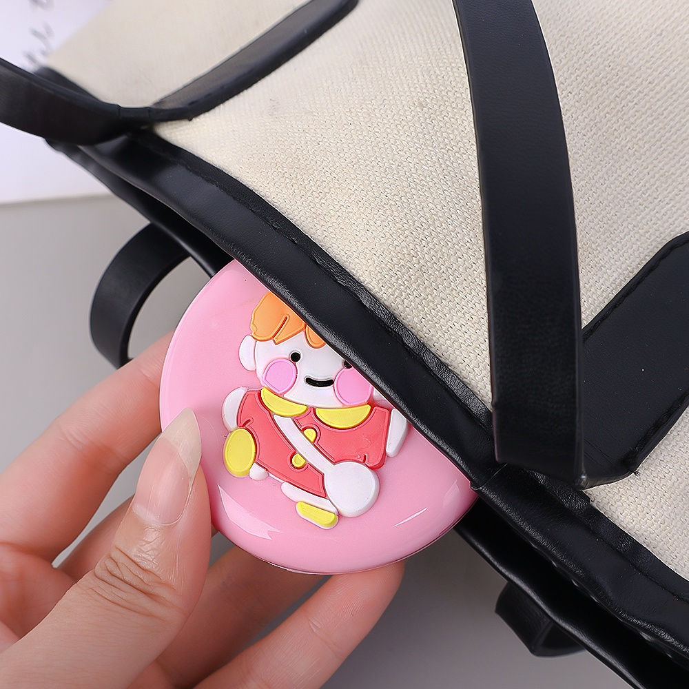 Lược Chải Tóc Mát Xa Da Đầu Bằng Nhựa Có Gương Trang Điểm Hình Hoạt Hình Ba Chiều Dễ Thương