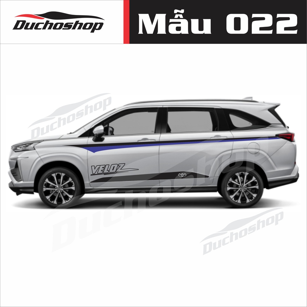 Tem dán xe Toyota  Veloz mẫu thể thao ms02