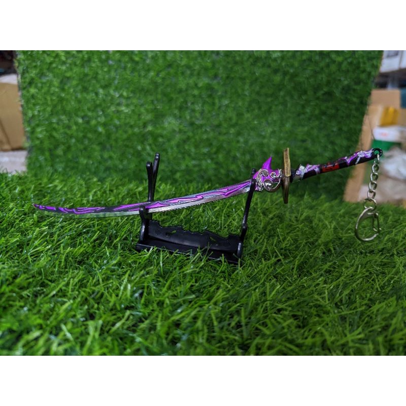 Mô hình móc khóa vũ khí Genshin impact ( Ánh sáng đêm sương mù Lời thề tự do Bàn nham Phong ưng Thiên không ayato