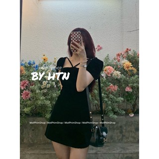 ĐẦM NHUNG CHÉO 2 DÂY, HEGI DRESS SANG CHẢNH