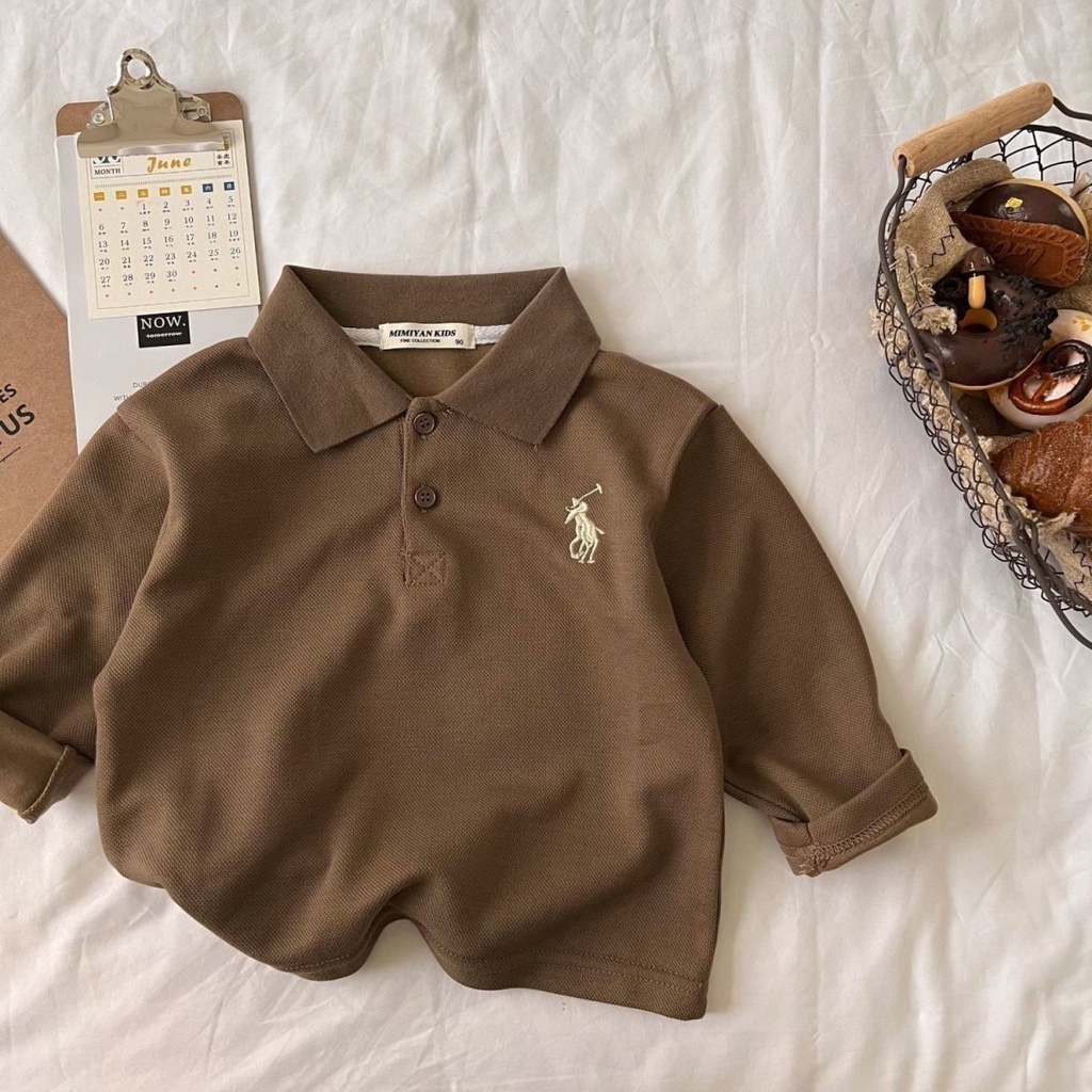 Áo Sơ Mi Cotton Dài Tay Phong Cách Hàn Quốc Cho Bé Trai