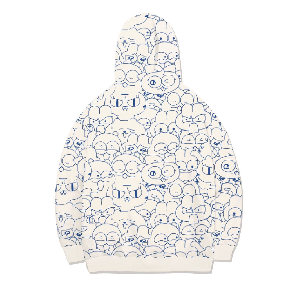 Áo Nỉ Mũ Unisex BOO Dáng Oversize In Pattern ZOOKIZ