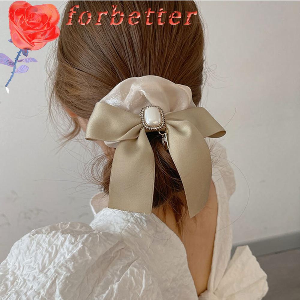 Dây buộc tóc ruy băng nơ nhiều màu tùy chọn phong cách hàn quốc cổ điển cho nữ