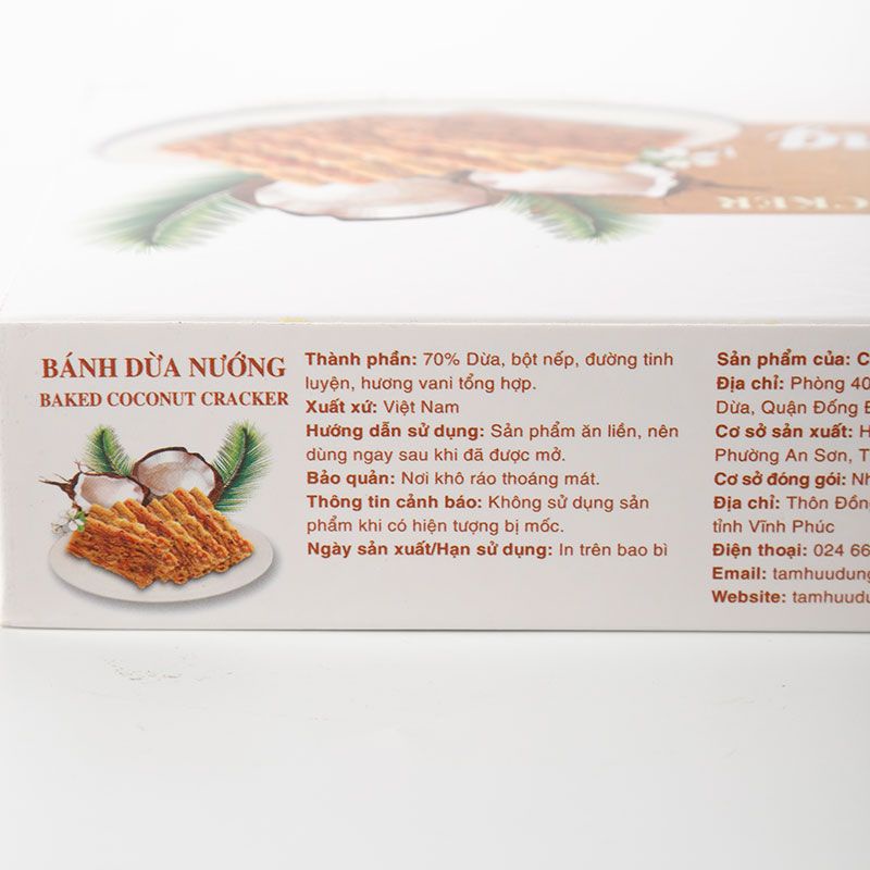 Bánh Dừa Nướng Tâm Hữu Dũng Hộp 180G