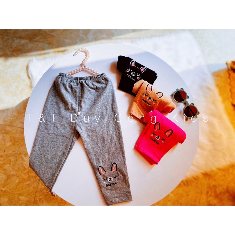 Quần lenging thêu mèo cho bé 8-18kg
