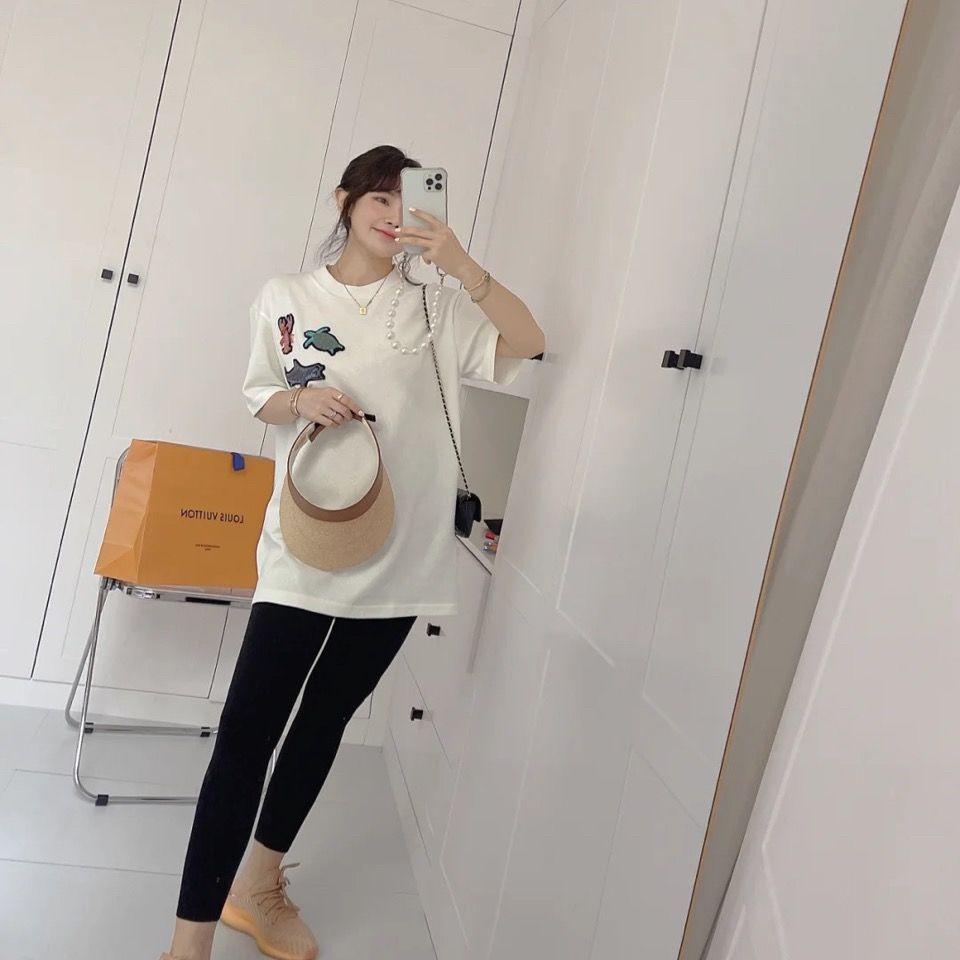 Áo Thun In Hình Cá Voi Dòng Trạm Châu Âu L1V Cao Cấp Phong Cách Cùng Phong Cách Cho Nam Và Nữ