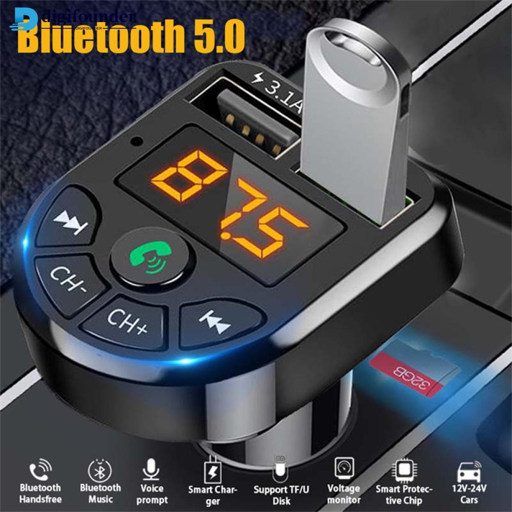 Thiết Bị Thu Phát Bluetooth 5.0 FM MP3 Hai Cổng USB Sạc Nhanh 3.1A F3Z2 Cho Xe Hơi