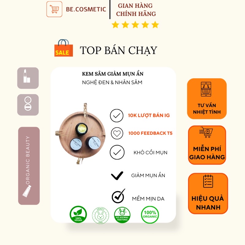 Kem sâm mụn handmade