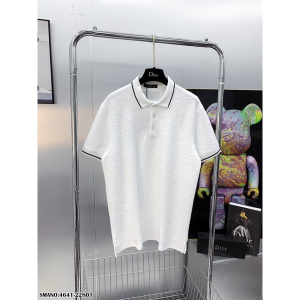 Áo Polo Nam Nữ Dập Vân Nổi LV Cao Cấp -Áo Thun Nam Có Cổ hot hit