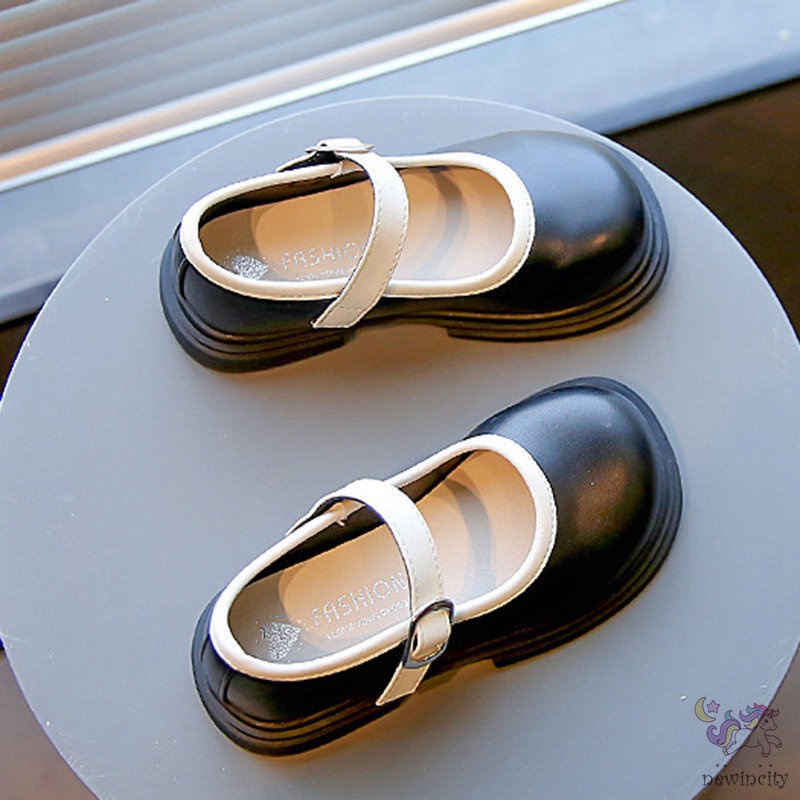 Giày Búp Bê Da Đế Mềm Phong Cách Anh Quốc Cho Bé Gái