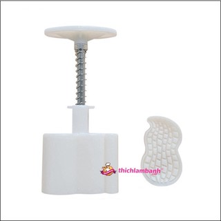 Khuôn nhấn lò xo hình hạt đậu phộng, củ lạc 50g 2 mặt