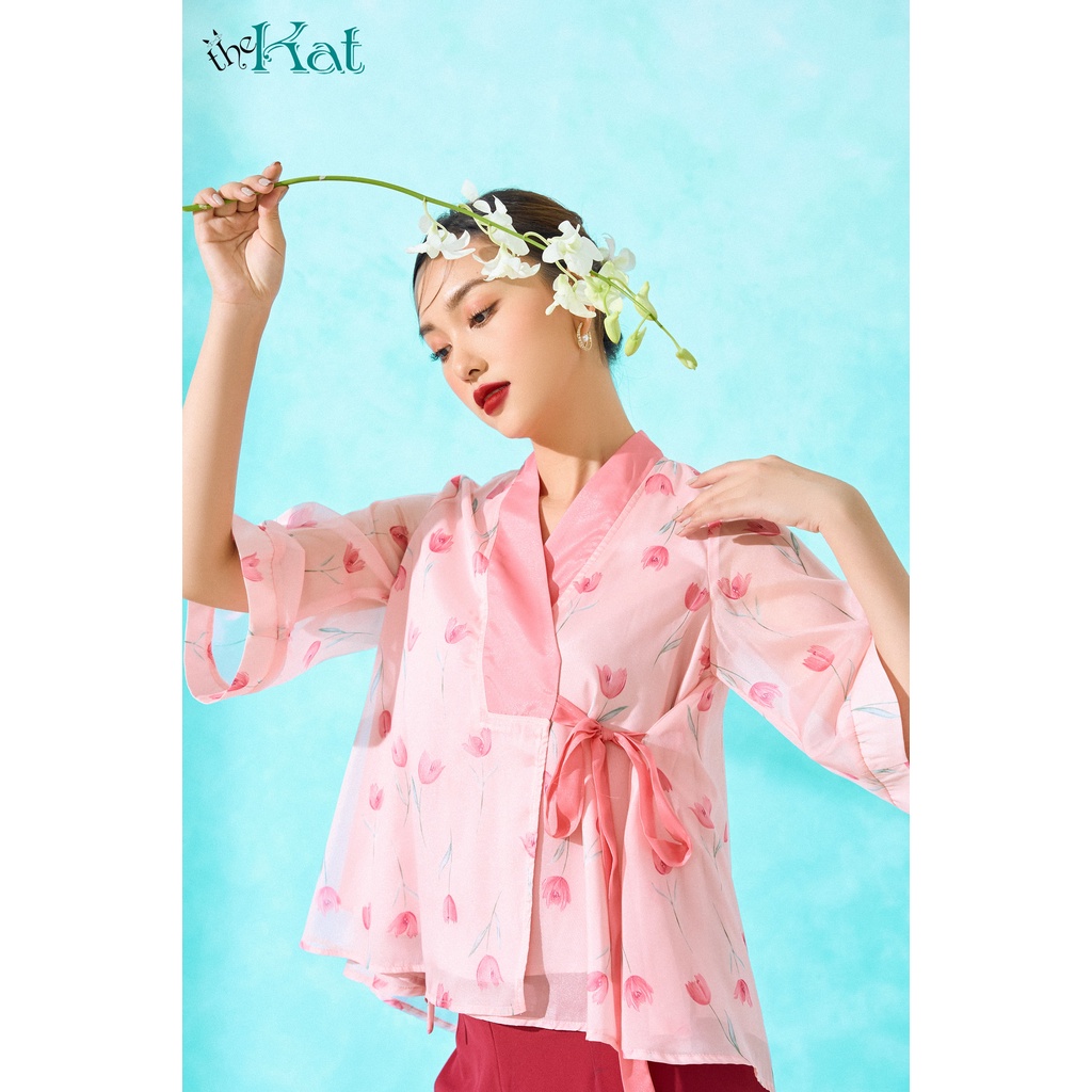 Áo Hanbok Hoa The Kat House, BST Tết 2023, vải tơ Hàn mịn mát, không nhăn, nhiều size