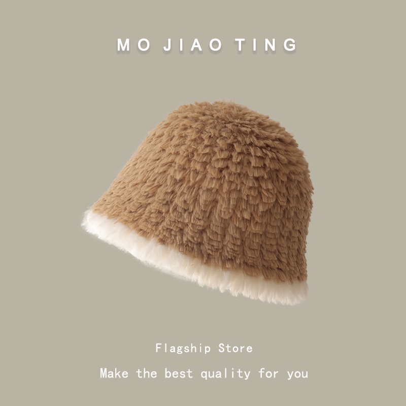 Nón Tai Bèo Phủ Lông Dày Dặn Ấm Áp Dễ Phối Đồ Thời Trang Thu Đông Phong Cách Hàn Quốc Cho Nữ