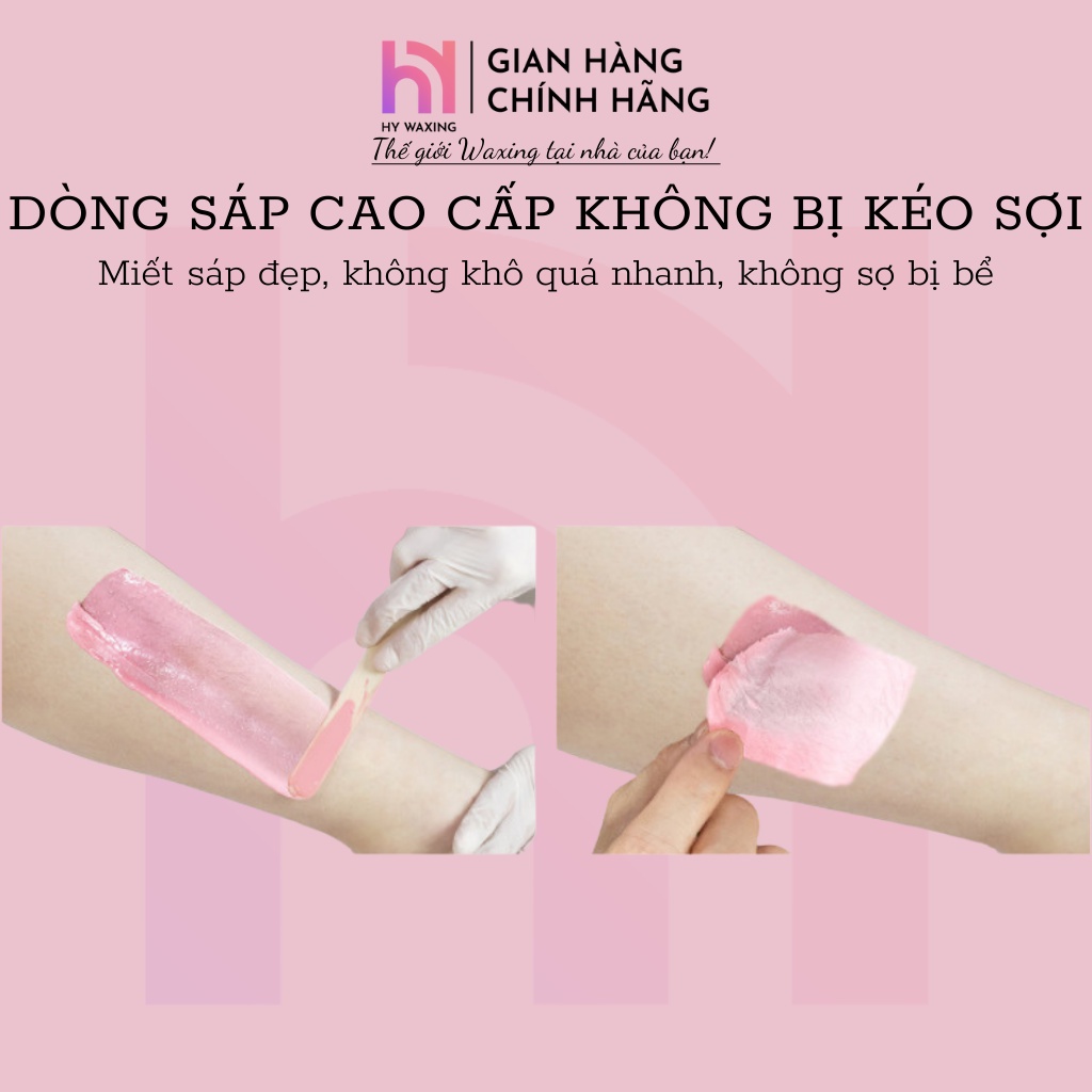 [CHE TÊN] Combo 100gr Sáp Hồng Dừa Cao Cấp + Chén Nấu Sáp Wax Lông Silicone + Mỡ Trăn Tặng Que
