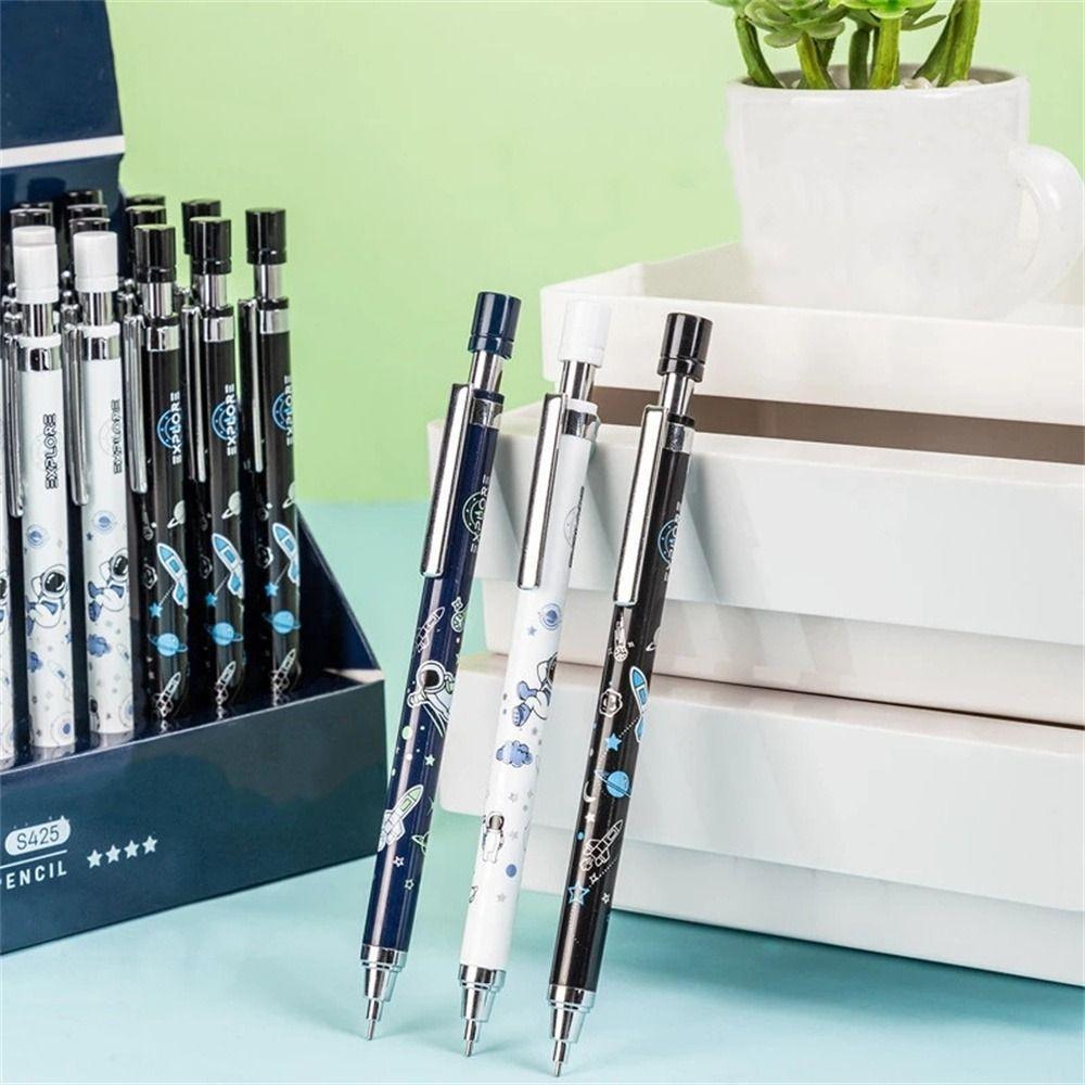 Bút Chì Bấm Tự Động Ngòi 0.5mm In Hình Phi Hành Gia Sáng Tạo