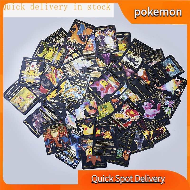 ✨✨Bộ Thẻ Bài Pokemon Màu Vàng / Bạc / Đen Dành Cho Trẻ Em