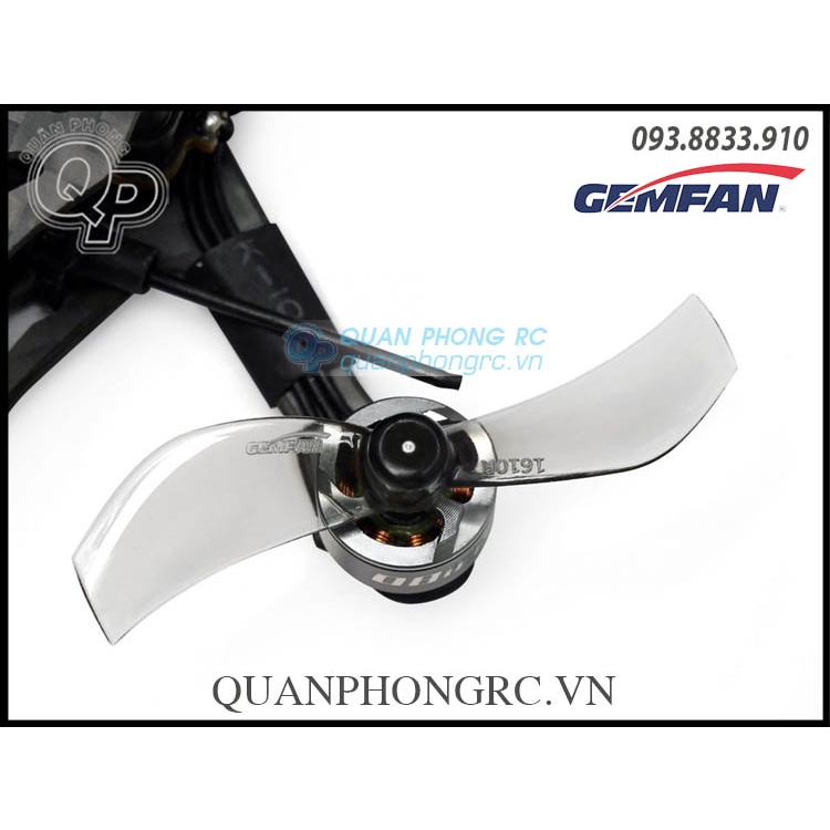 4 Cặp Cánh 2 Lá GEMFAN 40MM 1610 2-Blade PC Propeller 1mm Hole