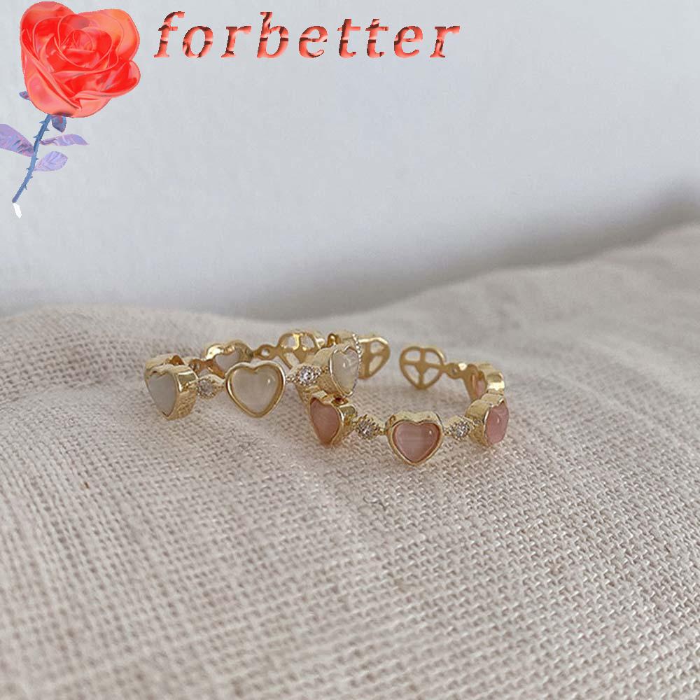 Nhẫn đính đá zircon hình trái tim đơn giản thời trang cho nữ