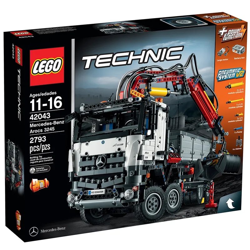 Mô Hình Nhựa 3D Lắp Ráp Technic Xe Tải Cẩu Đa Năng Mercedes-Benz Arocs T2115  1:8 - LG0074