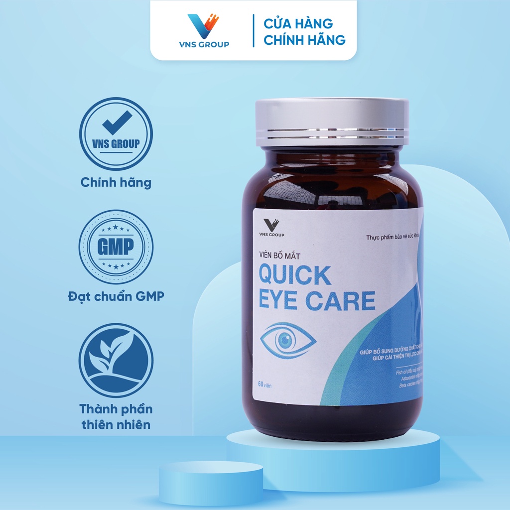 Viên uống bổ mắt Quick Eye Care VNS Group tăng cường thị lực hộp 60 viên