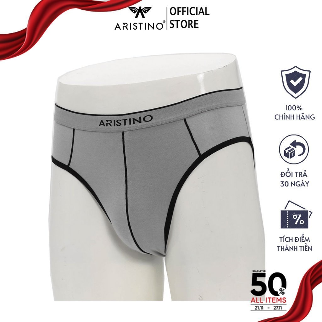 Quần lót nam ARISTINO dáng brief với đường may tinh tế, mặt vải mềm mại, dễ chịu khi sử dụng - ABF1605