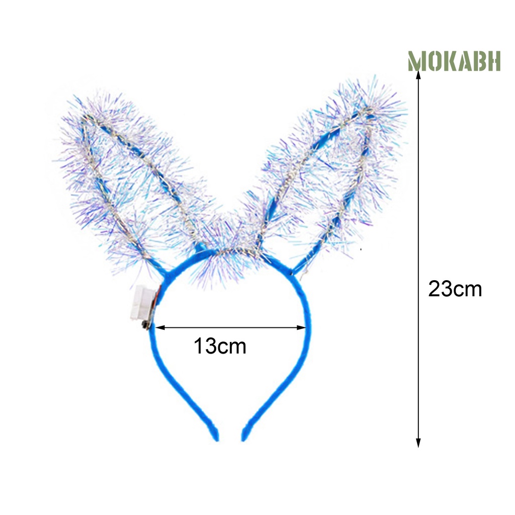 Băng Đô Tai Thỏ Phát Sáng Trong Bóng Tối 3 Tốc Độ Với 14 Đèn Led
