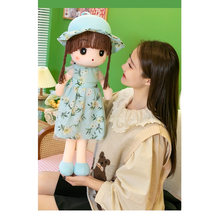 Gấu bông Búp Bê Váy Ren Đeo Vòng Đủ Size Cao Cấp - Quà Tặng Dễ Thương Cho Bé