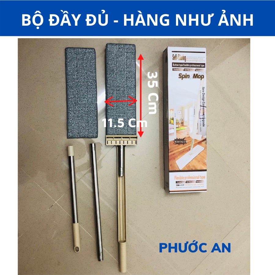 Cây lau nhà tự vắt thông minh - Chổi lau nhà tự vắt 360 độ Tặng kèm bông lau