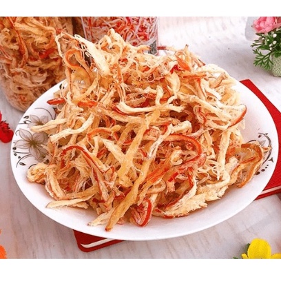 Khô Mực Hấp Nước Dừa Xé Cay Loại Ngon - 250Gr