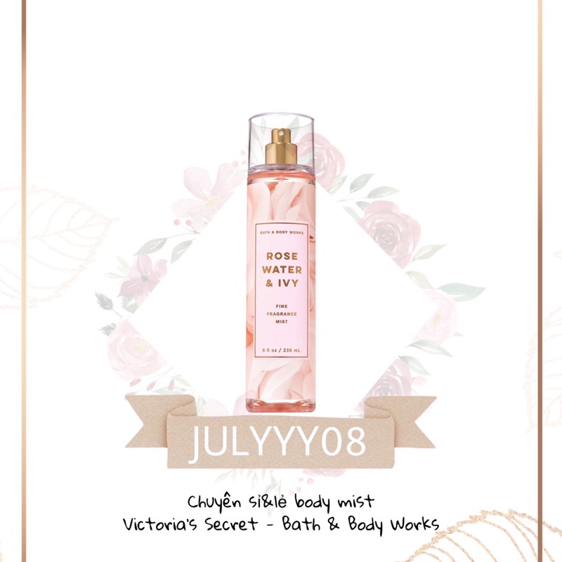 Xịt Thơm Toàn Thân ROSE WATER & IVY +jɥȽÿ08+