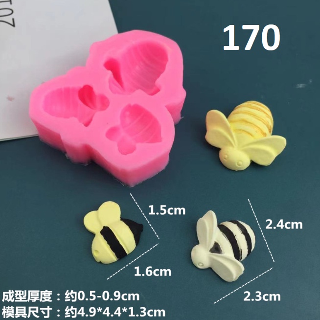 Khuôn silicon 4d hình con ong