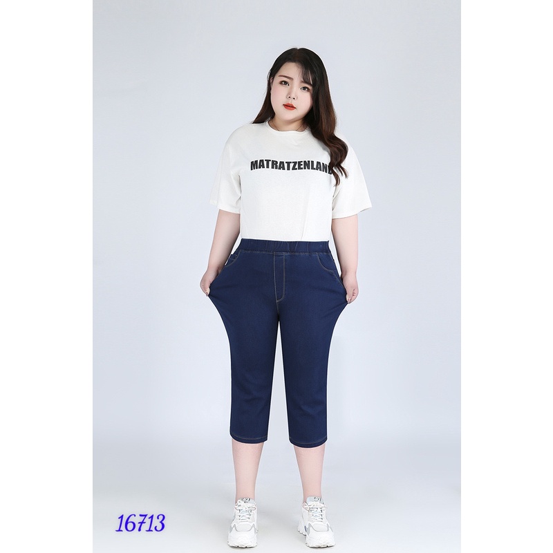 Quần Jean lửng BIGSIZE trơn 16713