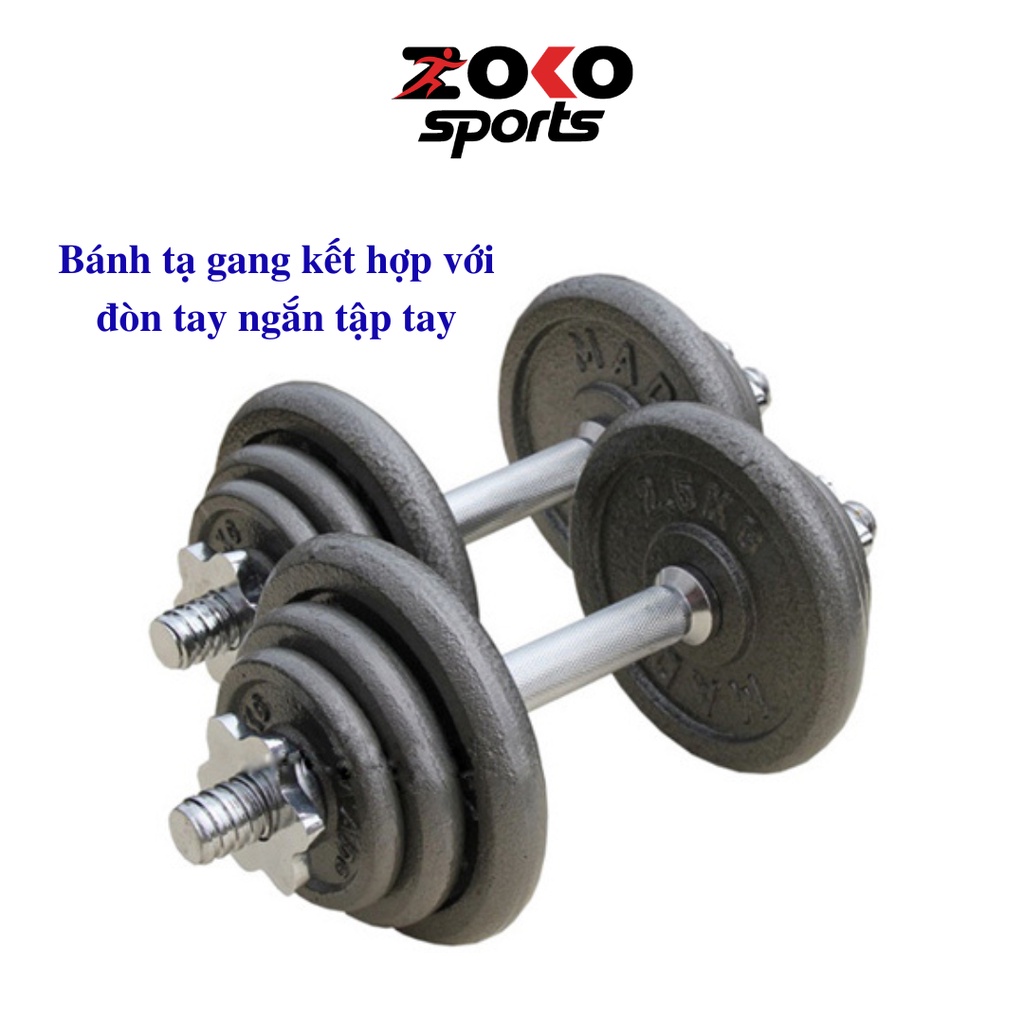 Tạ đĩa gang 3kg, bánh tạ gang, tạ đĩa ba cánh lỗ phi 30 bền đẹp giá tốt sản xuất Việt Nam - SÀI GÒN SPORT