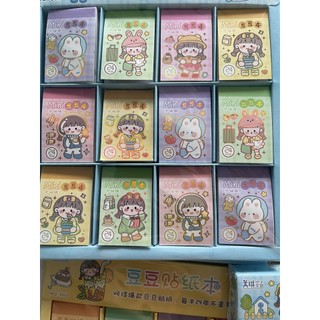Sổ sticker mini bóc dán 24 tờ/ cuốn, đồ chơi sticker cho bé