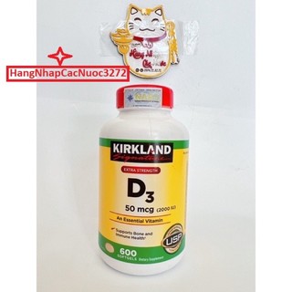 Viên uống kirkland vitamin d3 2000iu 600 viên của mỹ date 8/2024