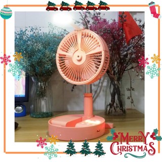 Quạt tích điện gấp gọn phun sương kết hợp đèn ngủ giá đỡ sạc điện thoại
