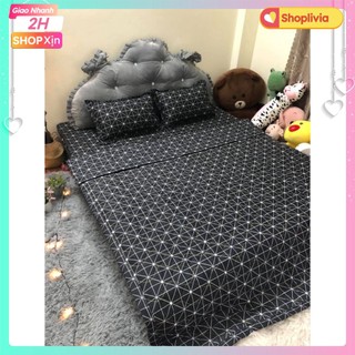 Chăn hè thu trần bông 2 mặt poly 1m8x2m-kẻ bàn cờ