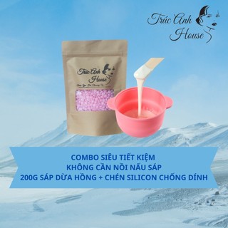 Combo Sáp Wax, Chén Silicon