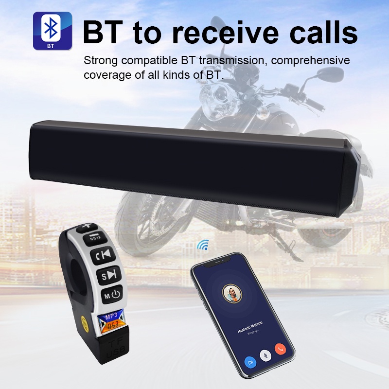 Loa Nghe Nhạc MP3 Chống Thấm Nước Gắn Tay Lái Xe Máy