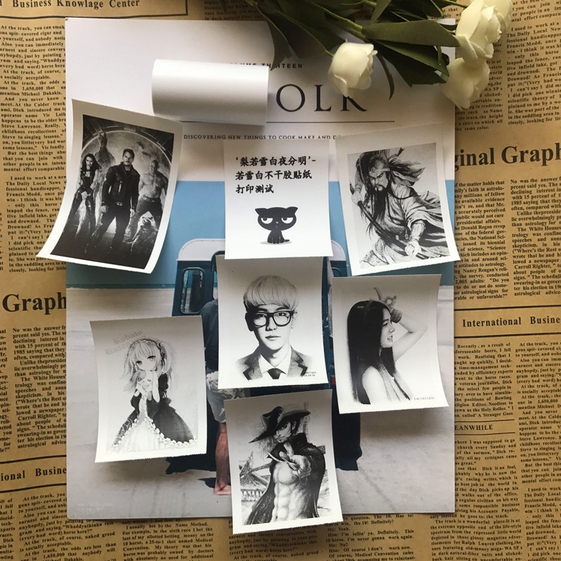 3/5 Cuộn Giấy Hóa Đơn Giấy Nhiệt Cuộn Trắng/nhãn dán/Có Màu 57X30Mm Mini Bluetooth Máy In Nhiệt