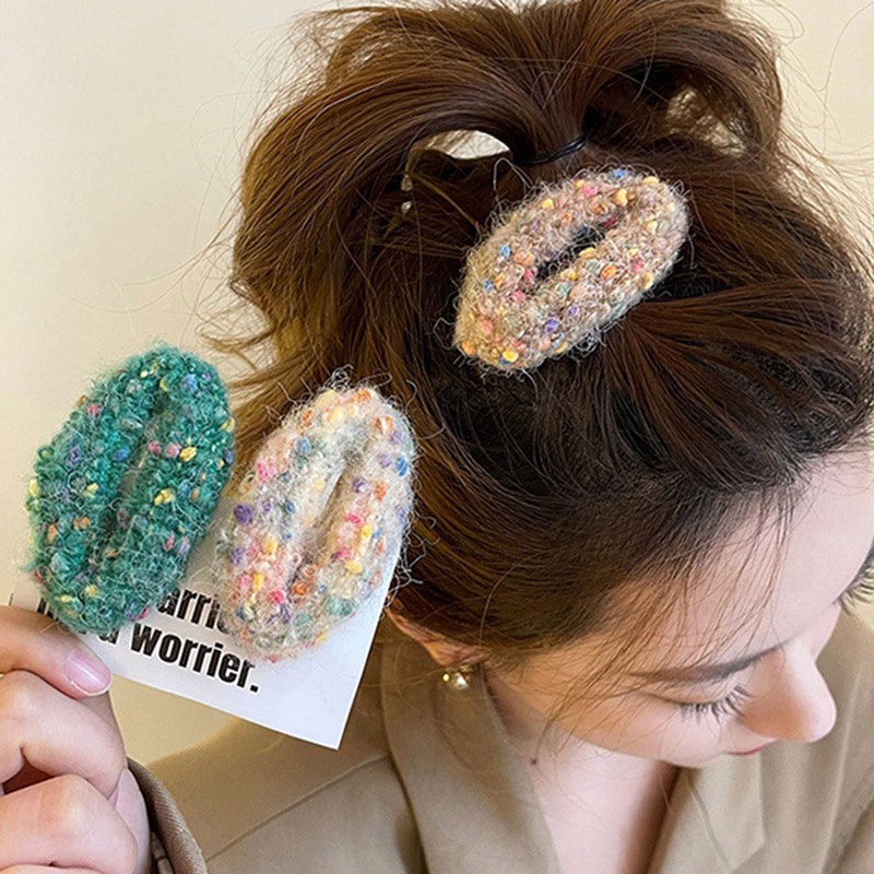 Kẹp Tóc Hình Đám Mây / Cầu Vồng Nhiều Màu Dễ Thương Thời Trang Thu Đông