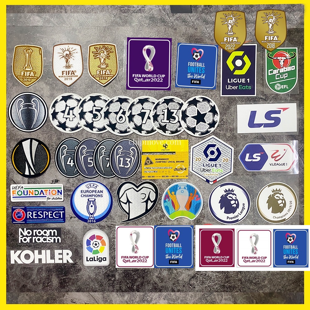 Logo In Tay-Ngực Các Giải Đấu EPL,Đức,Tây Ban Nha...