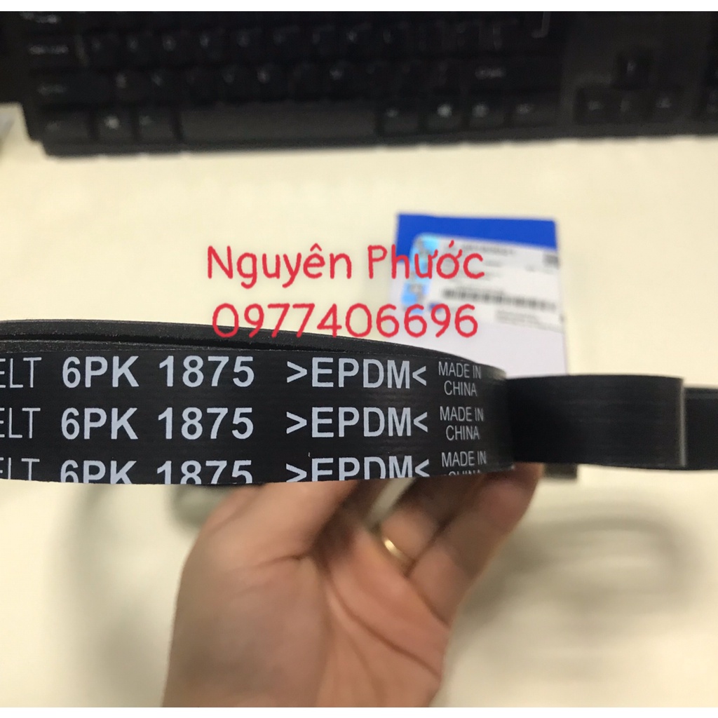 25183021 Dây curoa tổng 6PK1875 xịn GM chính hãng cho CRUZE 1.6, LACETTI EX 1.6, NUBIRA 1.6, GENTRA 1.5