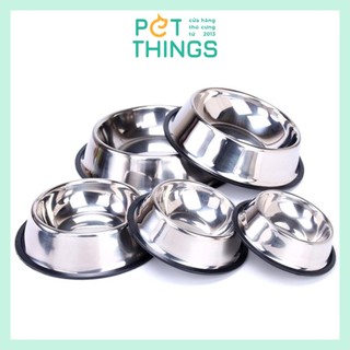Chén inox thô cho chó mèo