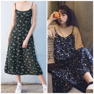 Đầm Váy hai dây nữ họa tiết trẻ trung THỜI TRANG NỮ MÙA HÈ