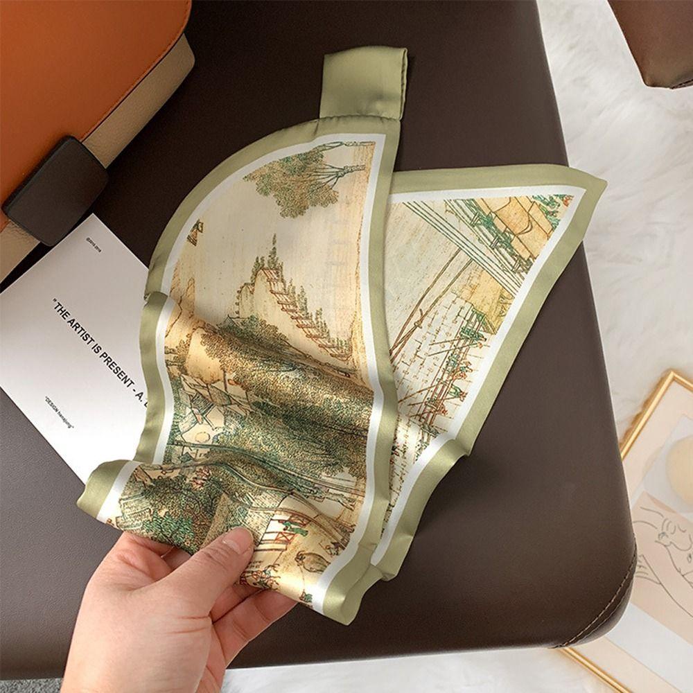 Khăn Choàng Lụa In Họa Tiết 26EDIE Bắc Kinh Cổ Điển Cho Nữ