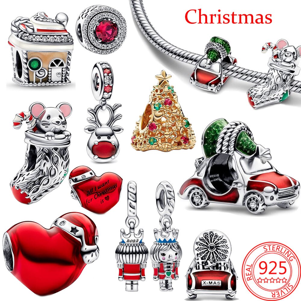 PANDORA Mặt Dây Chuyền Tròn Bằng Bạc Sterling 925 Lấp Lánh DIY Hàng Mới 2022