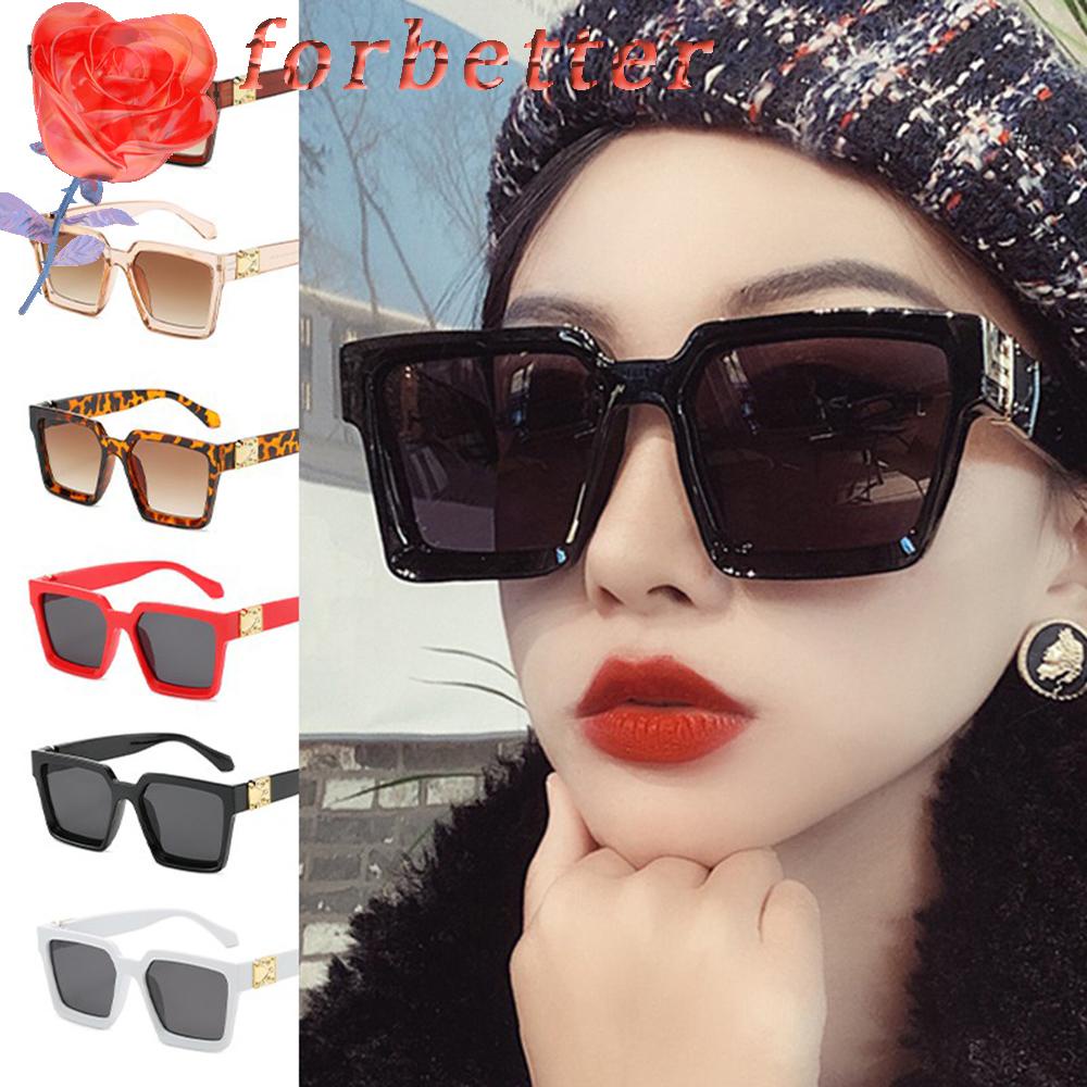 Kính Mát Gọng Vuông Cỡ Lớn Phong Cách Cổ Điển Thời Trang Cho Nữ