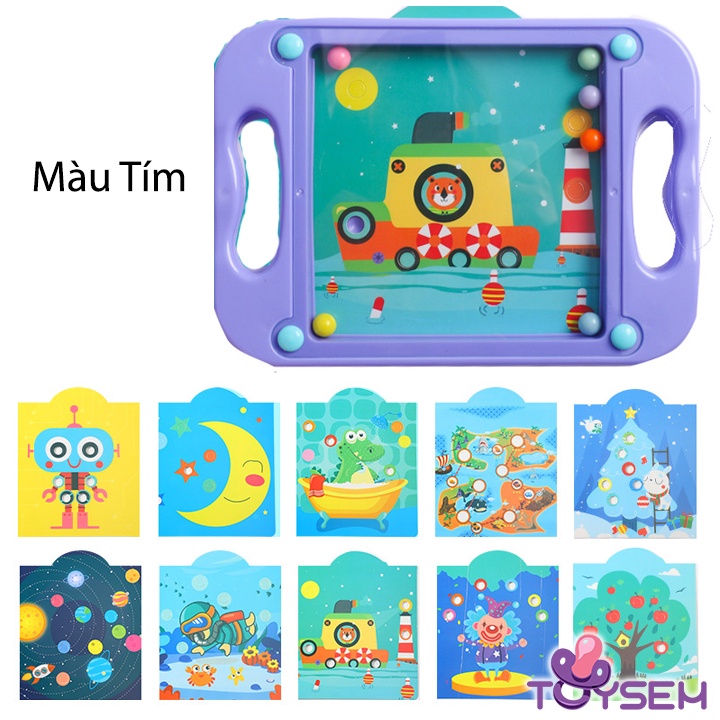 Đồ chơi lăn bi vào lỗ 6 bi loại lớn - Trò chơi Labyrinth Toysem đặt bóng thông minh cho bé - Quà tặng sinh nhật cho bé
